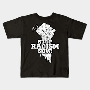 Stop Racism Fist Kids T-Shirt